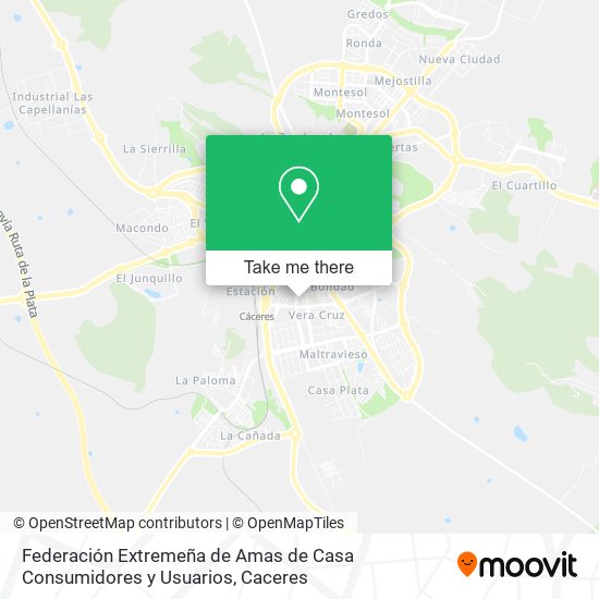 Federación Extremeña de Amas de Casa Consumidores y Usuarios map