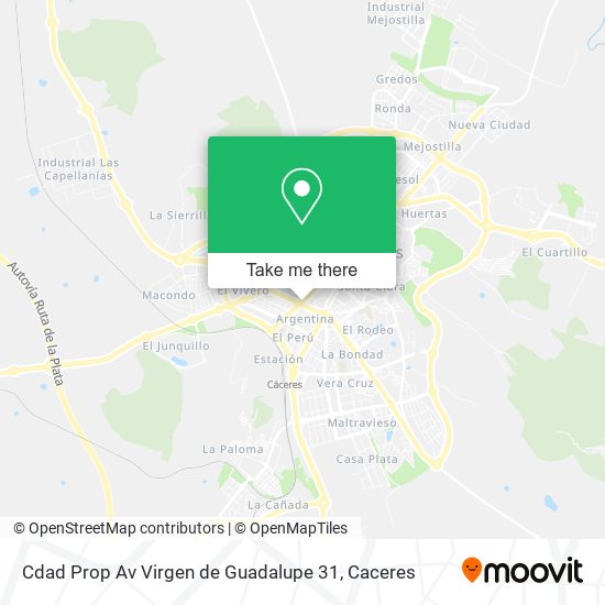 Cdad Prop Av Virgen de Guadalupe 31 map