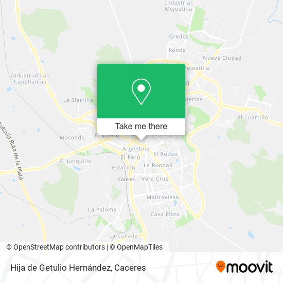 Hija de Getulio Hernández map