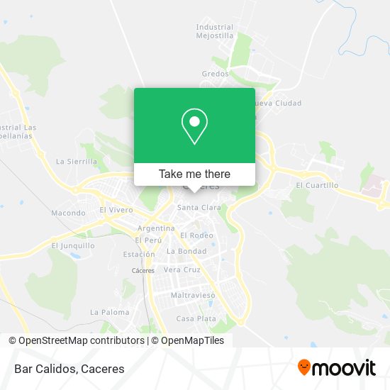 Bar Calidos map