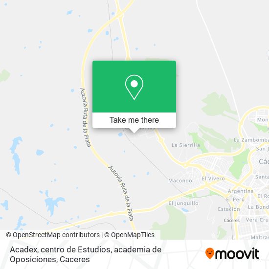 Acadex, centro de Estudios, academia de Oposiciones map