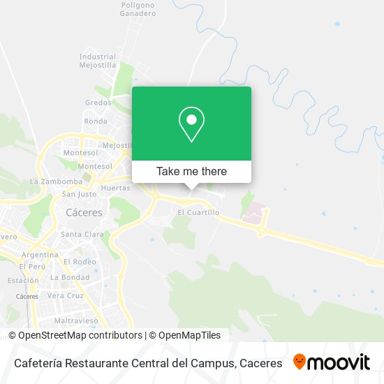 Cafetería Restaurante Central del Campus map