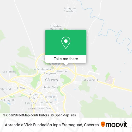 Aprende a Vivir Fundación Inpa Framaguad map