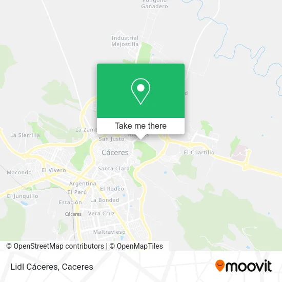 Lidl Cáceres map