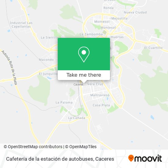 Cafetería de la estación de autobuses map