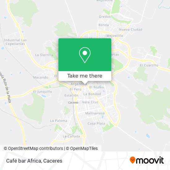 Café bar Africa map