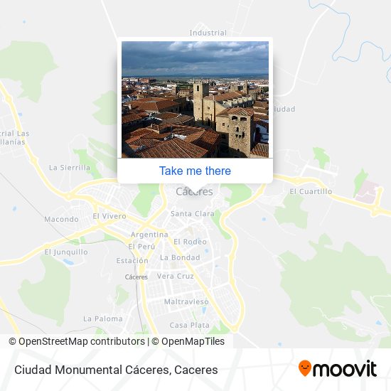 mapa Ciudad Monumental Cáceres