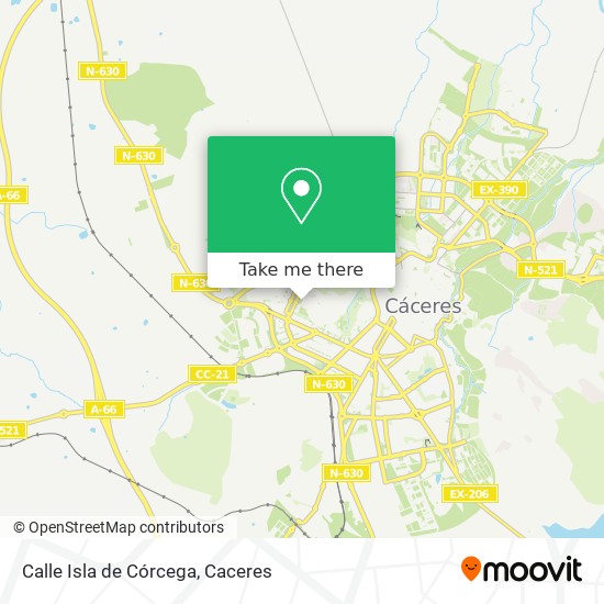 mapa Calle Isla de Córcega