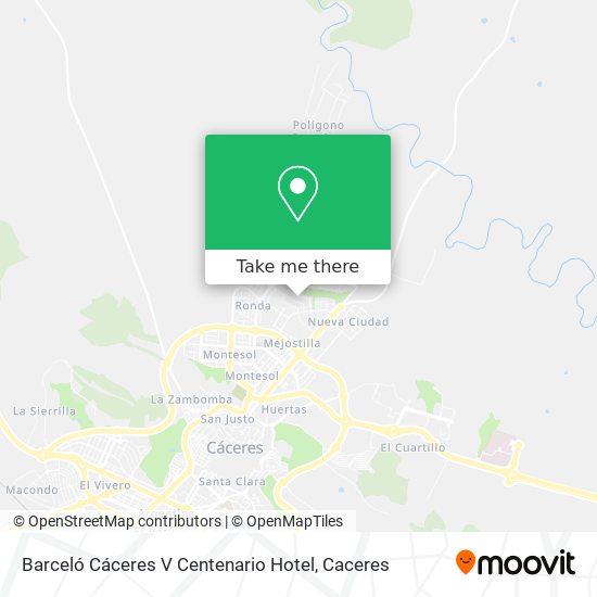 Barceló Cáceres V Centenario Hotel map