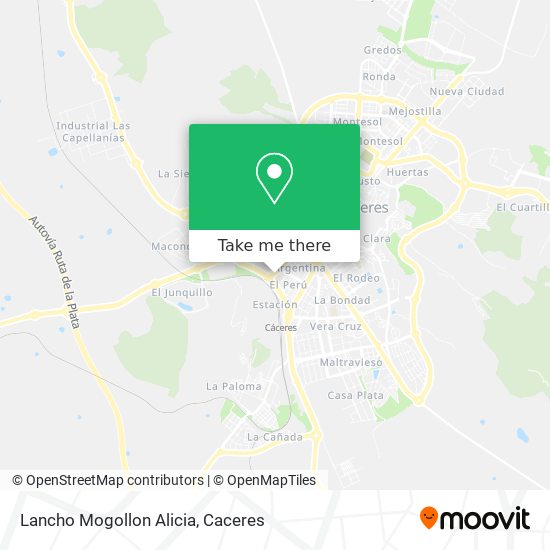 Lancho Mogollon Alicia map