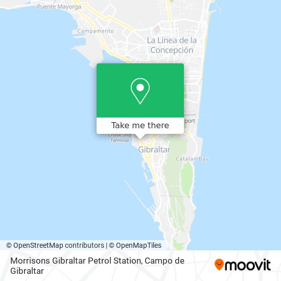 mapa Morrisons Gibraltar Petrol Station