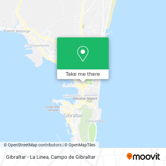 mapa Gibraltar - La Línea