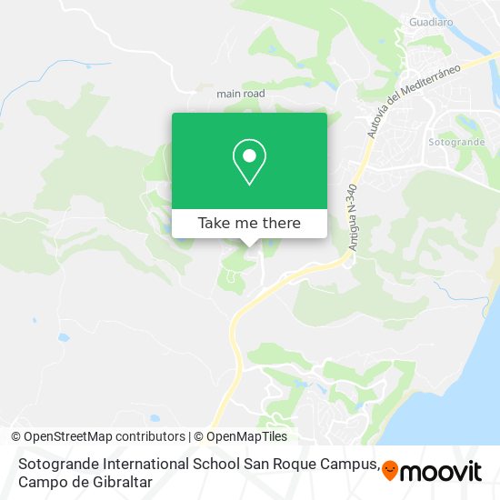 mapa Sotogrande International School San Roque Campus