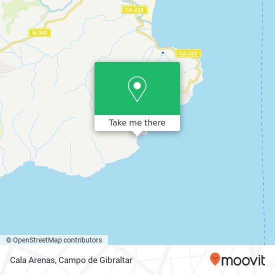 mapa Cala Arenas
