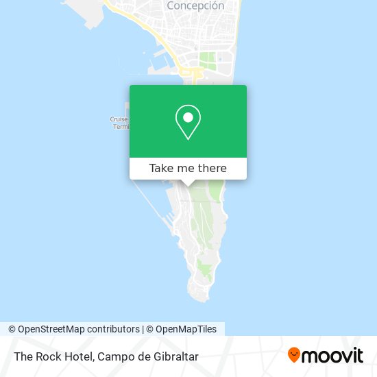 mapa The Rock Hotel
