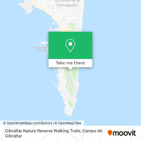 mapa Gibraltar Nature Reserve Walking Trails