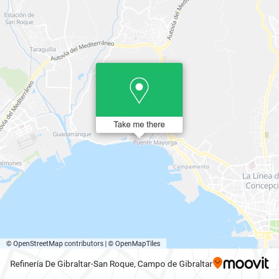 mapa Refinería De Gibraltar-San Roque