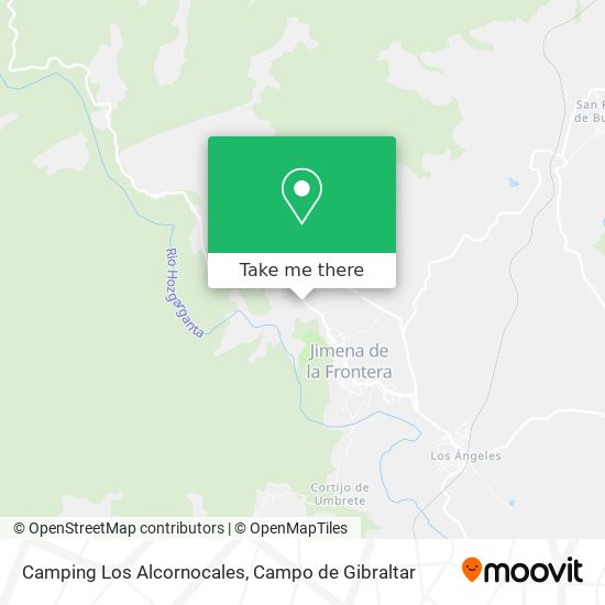 Camping Los Alcornocales map