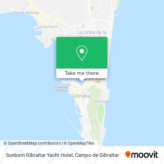 mapa Sunborn Gibraltar Yacht Hotel