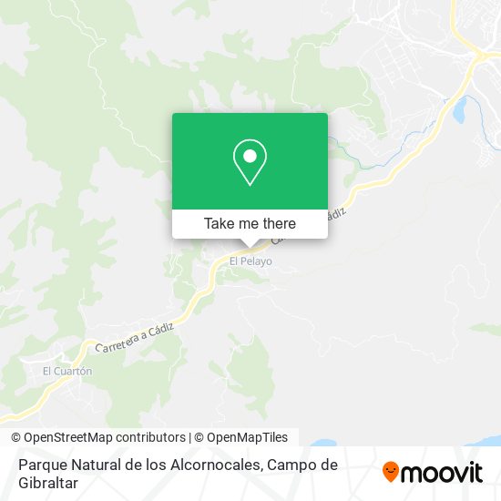 mapa Parque Natural de los Alcornocales
