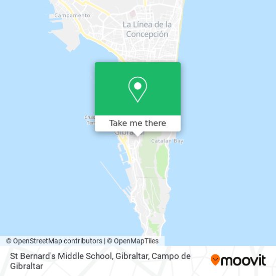 mapa St Bernard's Middle School, Gibraltar