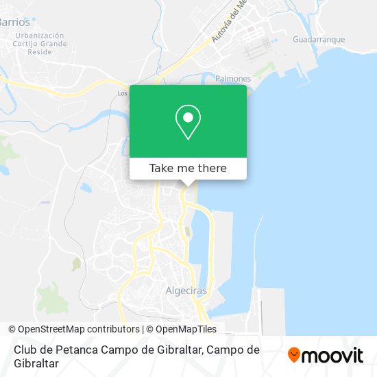 mapa Club de Petanca Campo de Gibraltar