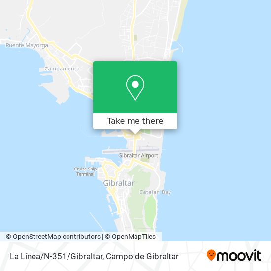 La Línea/N-351/Gibraltar map