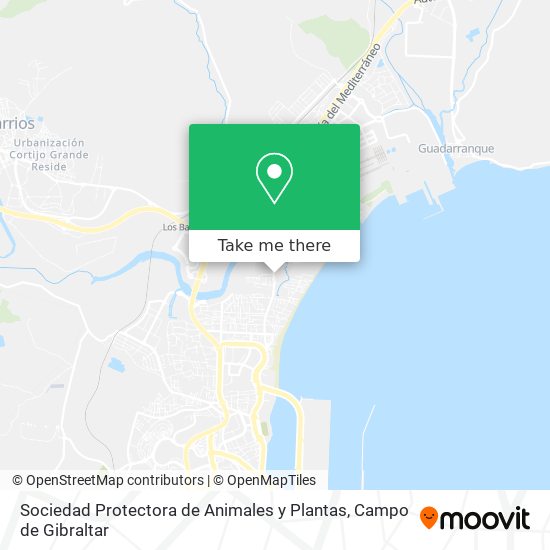 Sociedad Protectora de Animales y Plantas map