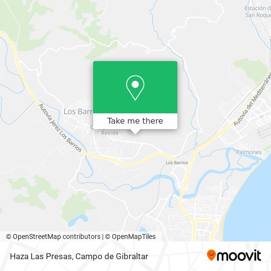 Haza Las Presas map