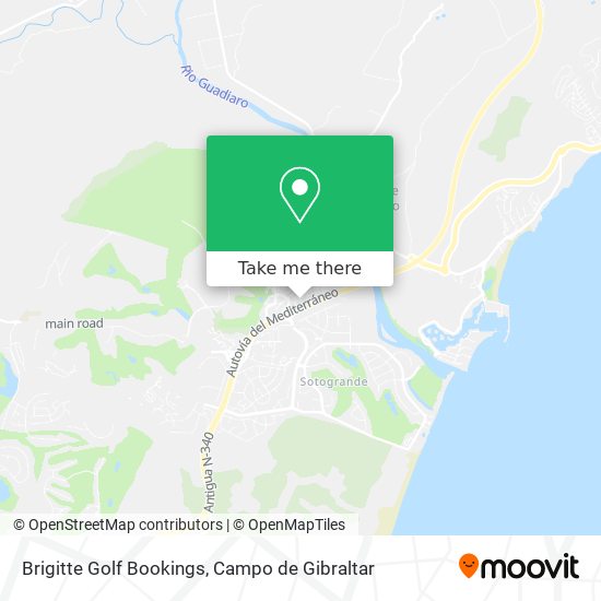 Brigitte Golf Bookings map