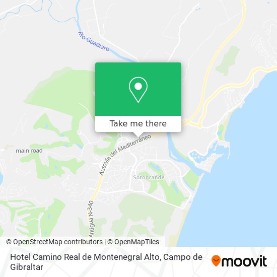 Hotel Camino Real de Montenegral Alto map