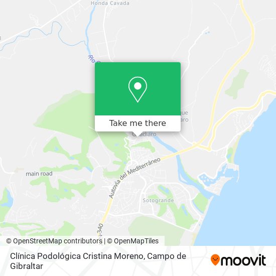 mapa Clínica Podológica Cristina Moreno