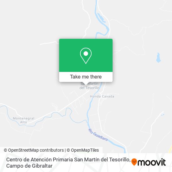 mapa Centro de Atención Primaria San Martín del Tesorillo