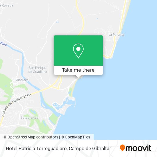 Hotel Patricia Torreguadiaro map