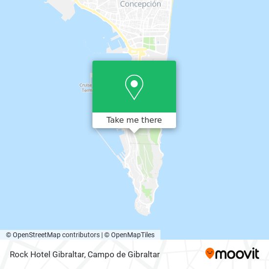 Rock Hotel Gibraltar map