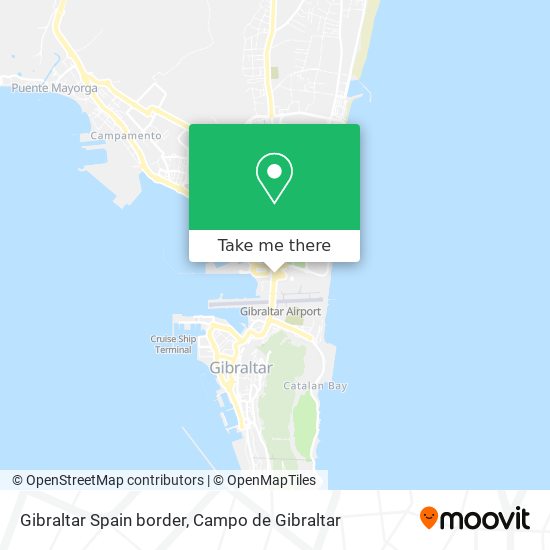 Gibraltar Spain border map