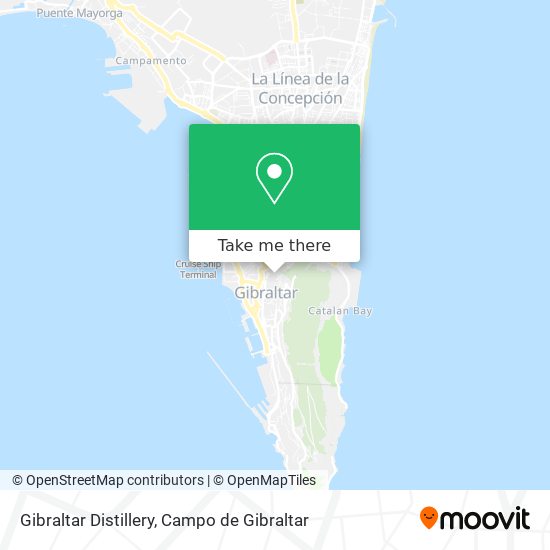 mapa Gibraltar Distillery