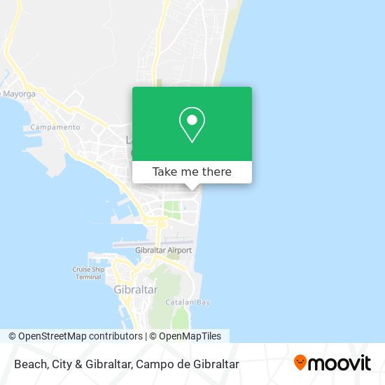 Beach, City & Gibraltar map