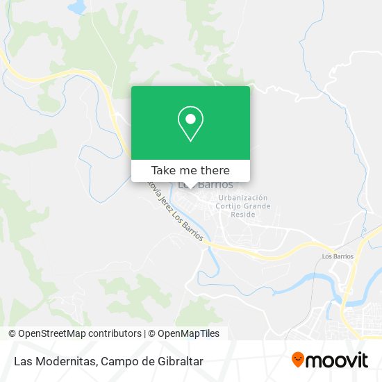 Las Modernitas map