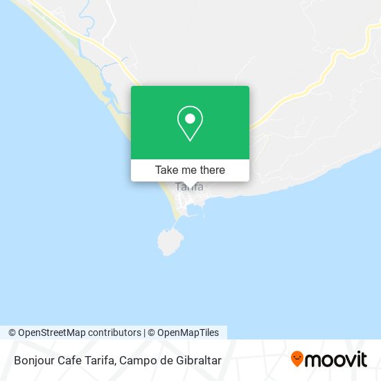 mapa Bonjour Cafe Tarifa