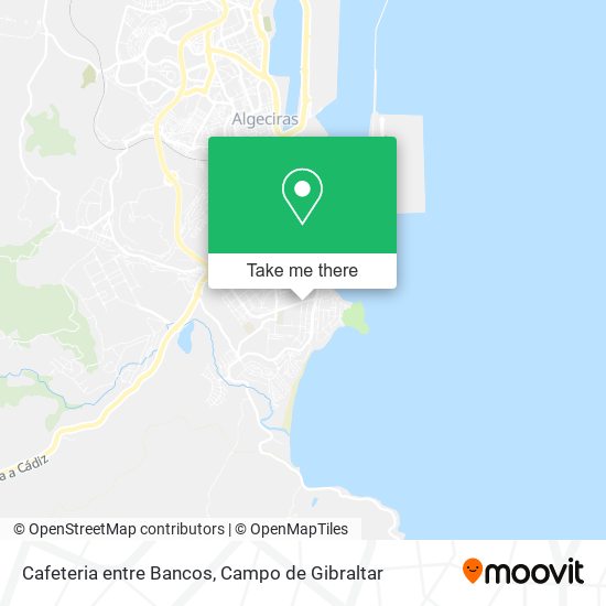 Cafeteria entre Bancos map