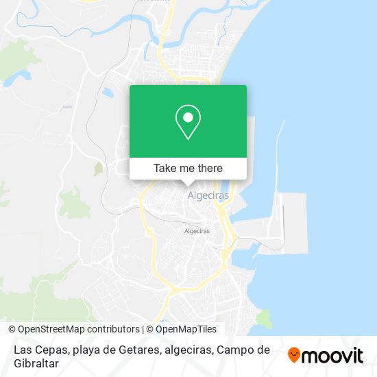 Las Cepas, playa de Getares, algeciras map