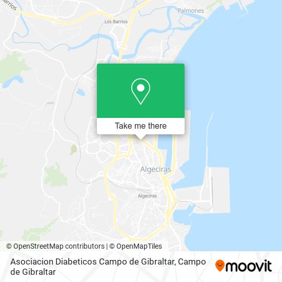 mapa Asociacion Diabeticos Campo de Gibraltar