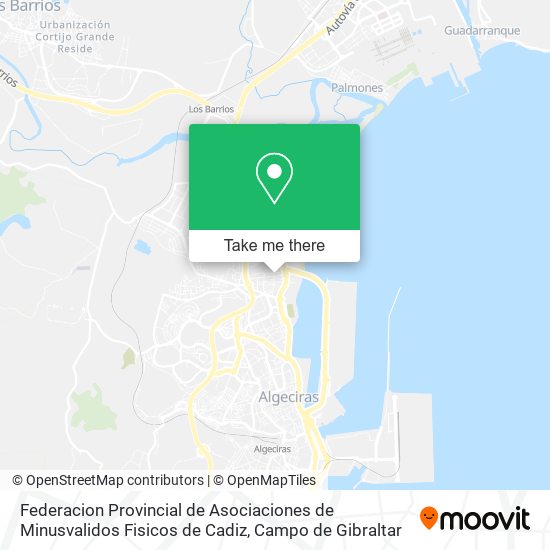 Federacion Provincial de Asociaciones de Minusvalidos Fisicos de Cadiz map