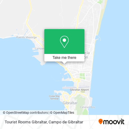 mapa Tourist Rooms Gibraltar