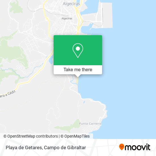 Playa de Getares map