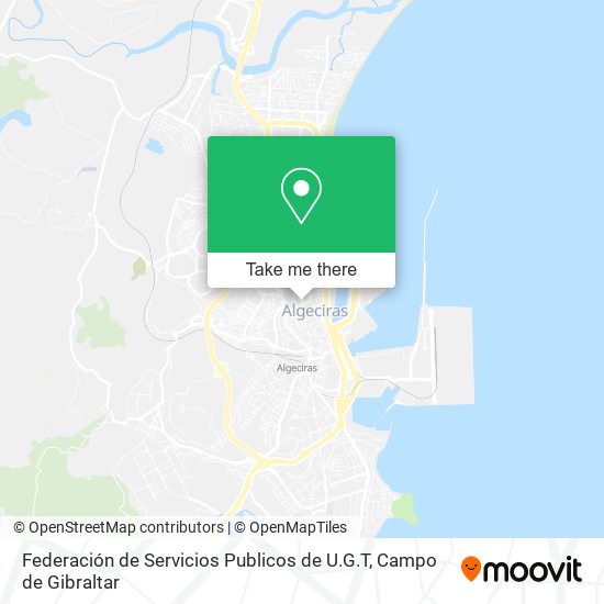 Federación de Servicios Publicos de U.G.T map