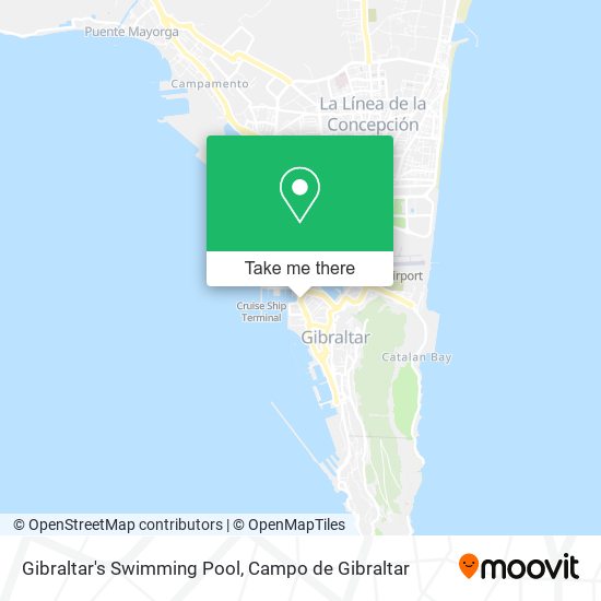 mapa Gibraltar's Swimming Pool