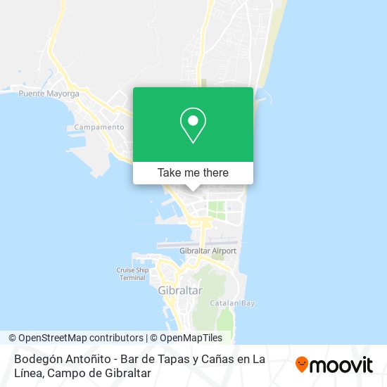 mapa Bodegón Antoñito - Bar de Tapas y Cañas en La Línea