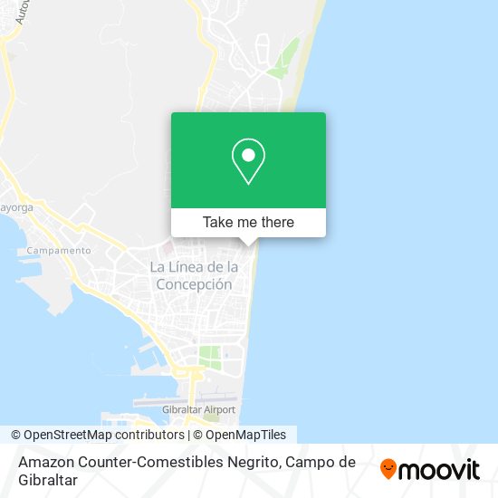 mapa Amazon Counter-Comestibles Negrito